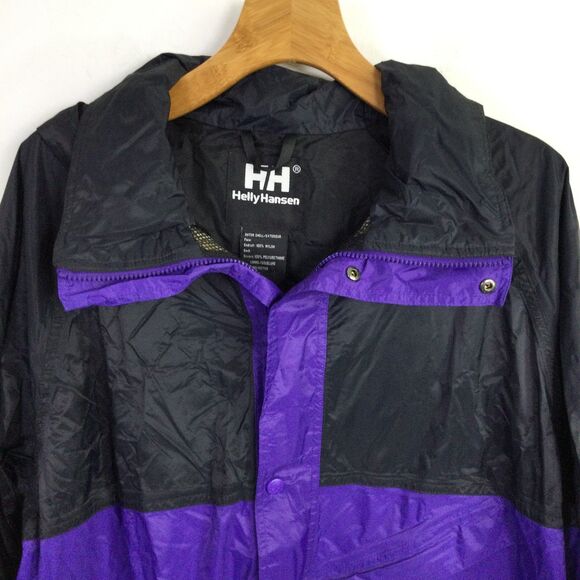 Helly Hansen Mens Waterproof Jacket Breathable Packable Purple Black Size L - Picture 7 of 16